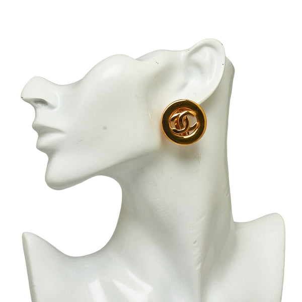 シャネル ココマーク ラウンド イヤリング ゴールド メッキ レディース CHANEL 【中古】