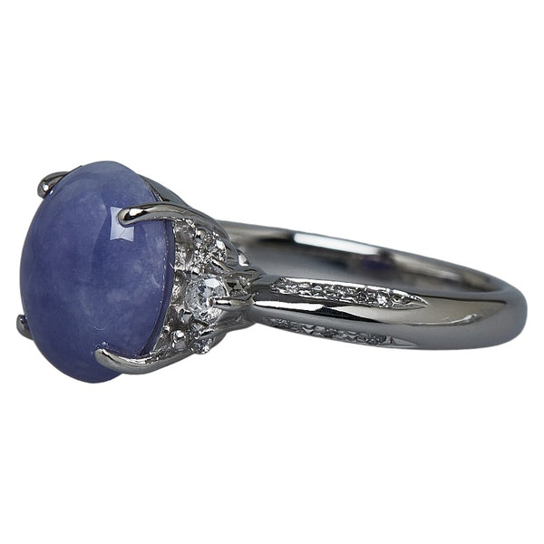 Pt900 プラチナ ラベンダーヒスイ3.70ct ダイヤ0.23ct リング 指輪 レディース 13号 【中古】