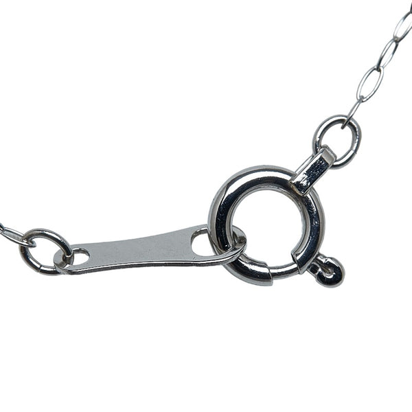 Pt900 プラチナ Pt850 プラチナ ダイヤ0.08ct ネックレス レディース 【中古】