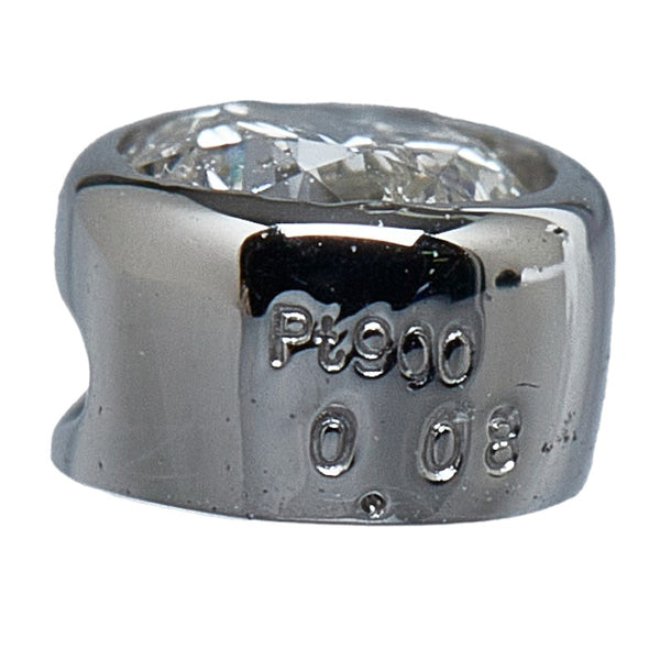 Pt900 プラチナ Pt850 プラチナ ダイヤ0.08ct ネックレス レディース 【中古】