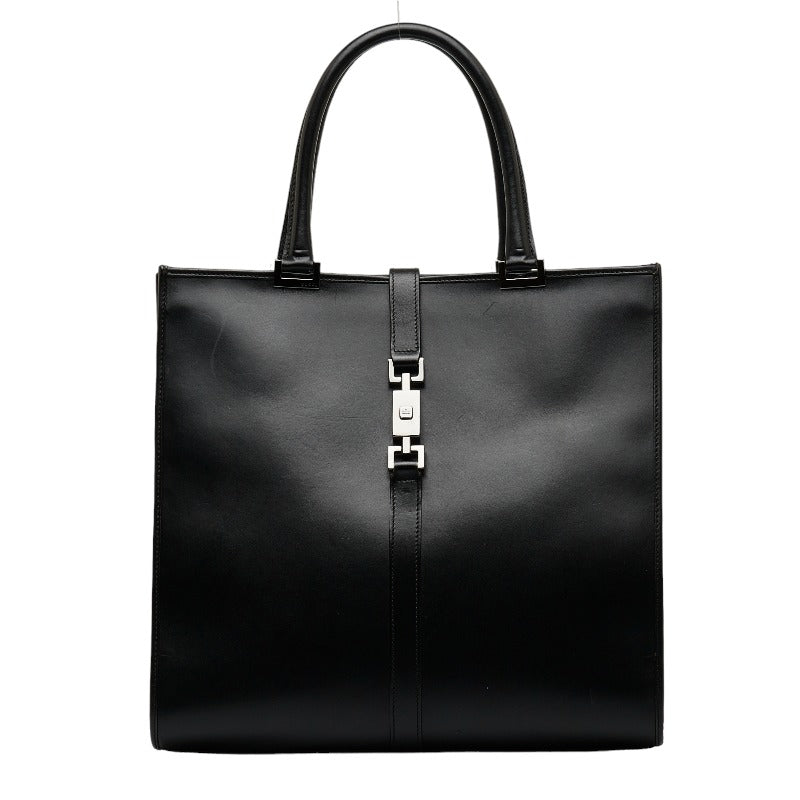 グッチ ジャッキー トートバッグ ビジネスバッグ 002 1064 ブラック カーフ レザー メンズ GUCCI 【中古】