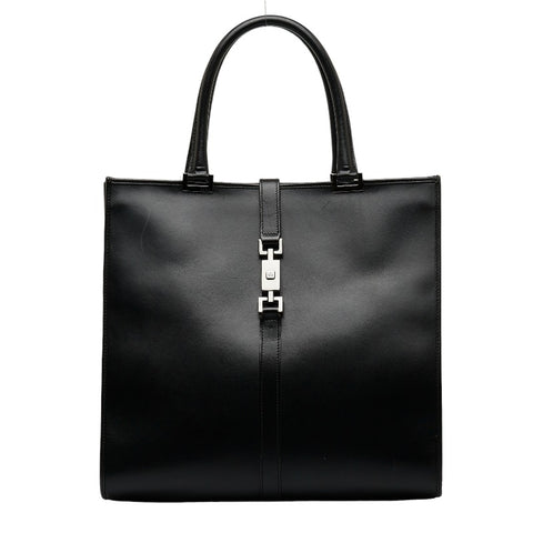 グッチ ジャッキー トートバッグ ビジネスバッグ 002 1064 ブラック カーフ レザー メンズ GUCCI 【中古】