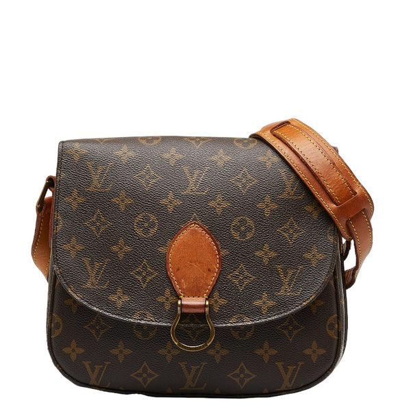 ルイ ヴィトン モノグラム サンクルーGM 斜め掛け ショルダーバッグ M51242 ブラウン PVC レザー レディース LOUIS VUITTON 【中古】