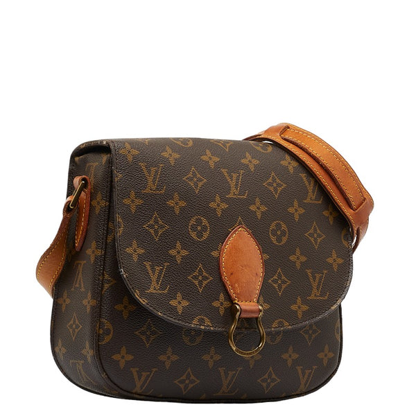 ルイ ヴィトン モノグラム サンクルーGM 斜め掛け ショルダーバッグ M51242 ブラウン PVC レザー レディース LOUIS VUITTON 【中古】