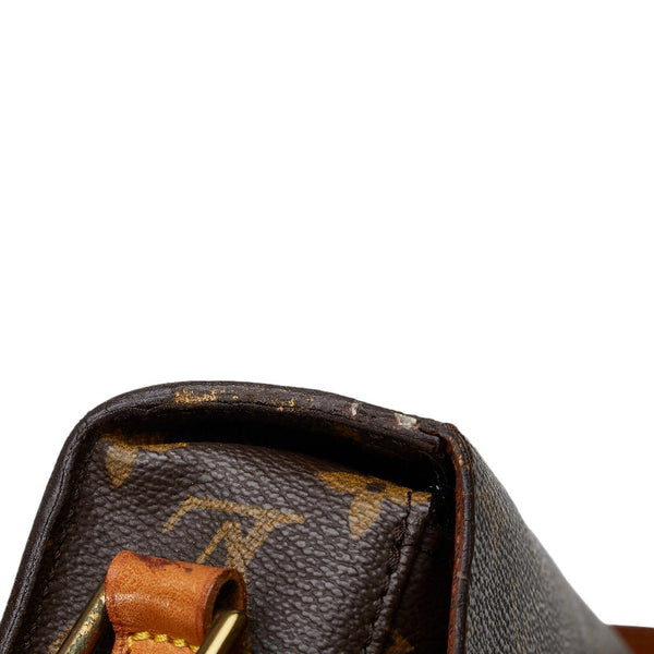 ルイ ヴィトン モノグラム サンクルーGM 斜め掛け ショルダーバッグ M51242 ブラウン PVC レザー レディース LOUIS VUITTON 【中古】