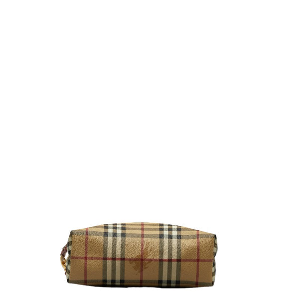 バーバリー ノバチェック シャドーホース ハンドバッグ ベージュ マルチカラー PVC レザー レディース BURBERRY 【中古】