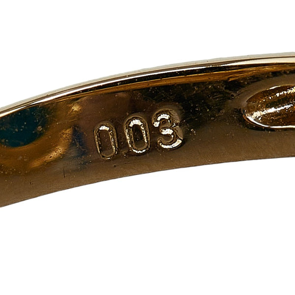 K18YG イエローゴールド トルコ石 ダイヤ0.03ct リング 指輪 レディース 11号 【中古】