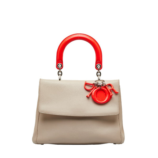 ディオール ビーディオール ハンドバッグ ショルダーバッグ 2WAY ピンク ベージュ レザー エナメル レディース Dior 【中古】