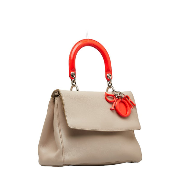 ディオール ビーディオール ハンドバッグ ショルダーバッグ 2WAY ピンク ベージュ レザー エナメル レディース Dior 【中古】