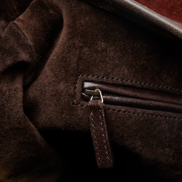 サンローラン サントロペ ハンドバッグ ワンショルダー 135488 レッド レザー スウェード レディース SAINT LAURENT 【中古】