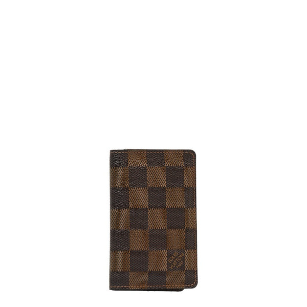 ルイ ヴィトン ダミエ オーガナイザー ドゥポッシュ カードケース N63145 ブラウン PVC レディース LOUIS VUITTON 【中古】