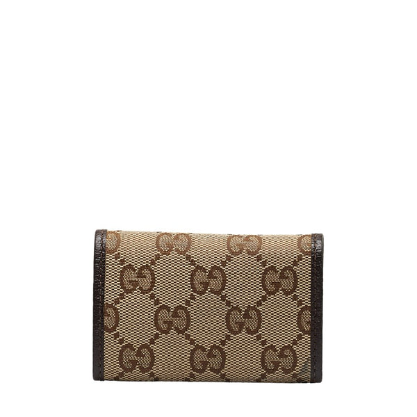 グッチ GGキャンバス ６連 キーケース 127048 ベージュ ブラウン キャンバス レザー レディース GUCCI 【中古】