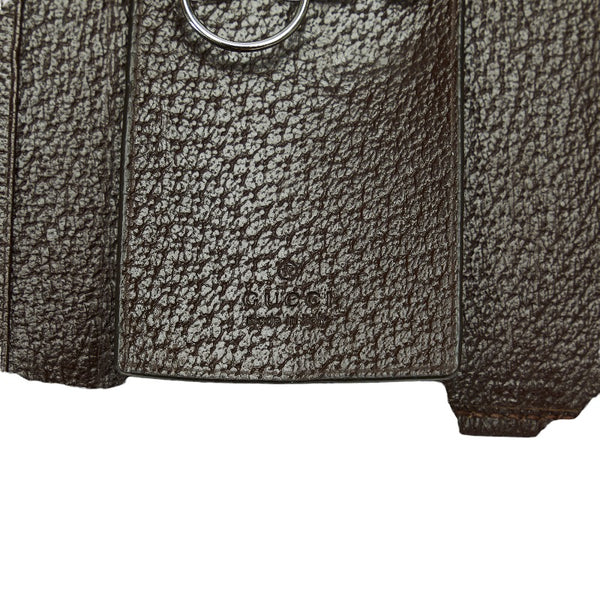 グッチ GGキャンバス ６連 キーケース 127048 ベージュ ブラウン キャンバス レザー レディース GUCCI 【中古】