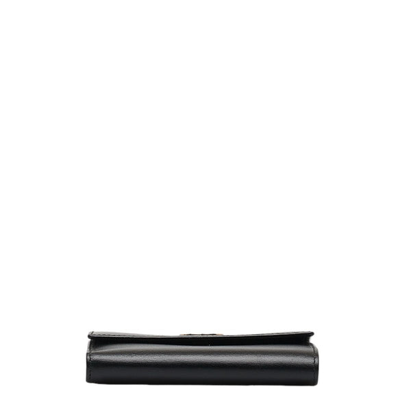 グッチ GG 二つ折り財布 035 2149 2238 ブラック レザー レディース GUCCI 【中古】