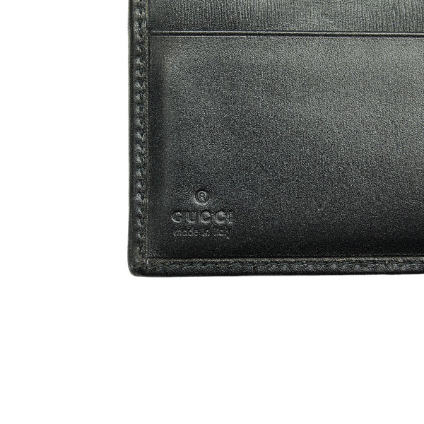 グッチ GG 二つ折り財布 035 2149 2238 ブラック レザー レディース GUCCI 【中古】