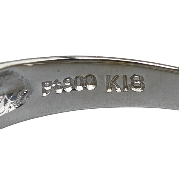 Pt900ベース/K18コンビ ダイヤ0.12ct リング 指輪 レディース 9.5号 【中古】