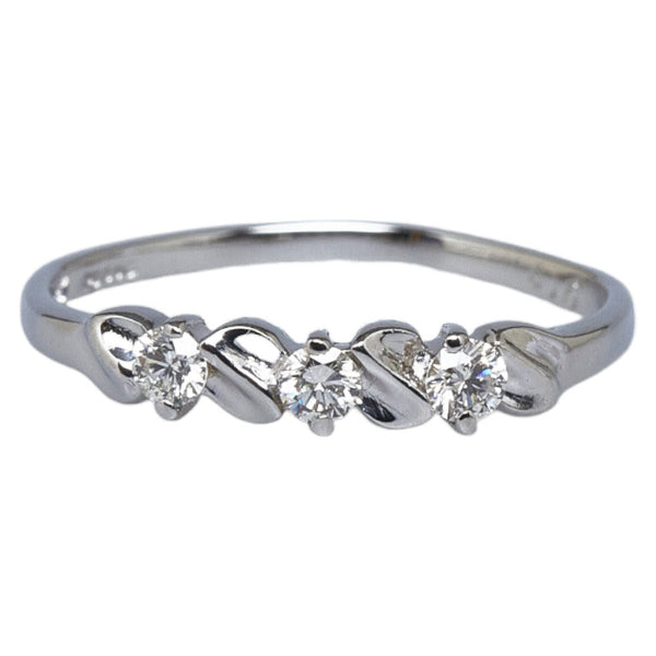 Pt900 プラチナ ダイヤ0.16ct リング 指輪 レディース 10号 【中古】