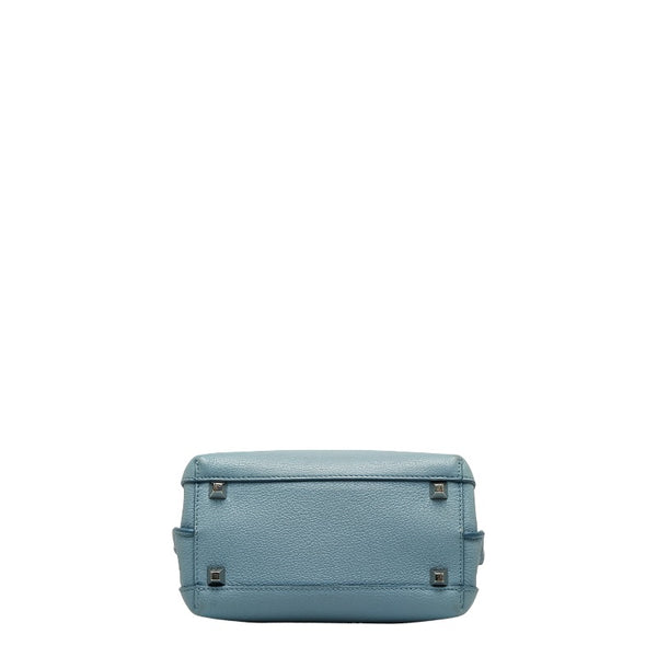 エム シー エム ハンドバッグ ショルダーバッグ 2WAY ライトブルー レザー レディース MCM 【中古】