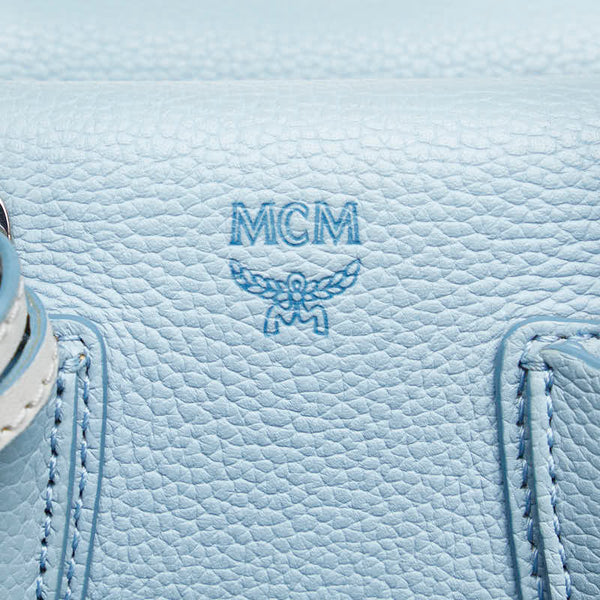 エム シー エム ハンドバッグ ショルダーバッグ 2WAY ライトブルー レザー レディース MCM 【中古】