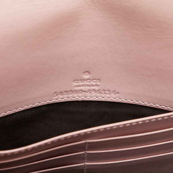 グッチ グッチシマ キャット チェーン ショルダーバッグ  548060 ピンク レザー レディース GUCCI 【中古】