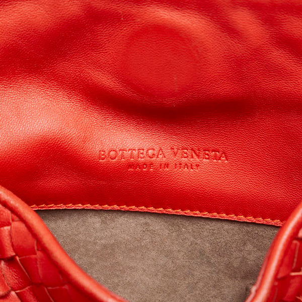 ボッテガヴェネタ イントレチャート ハンドバッグ トートバッグ レッド レザー レディース BOTTEGAVENETA 【中古】