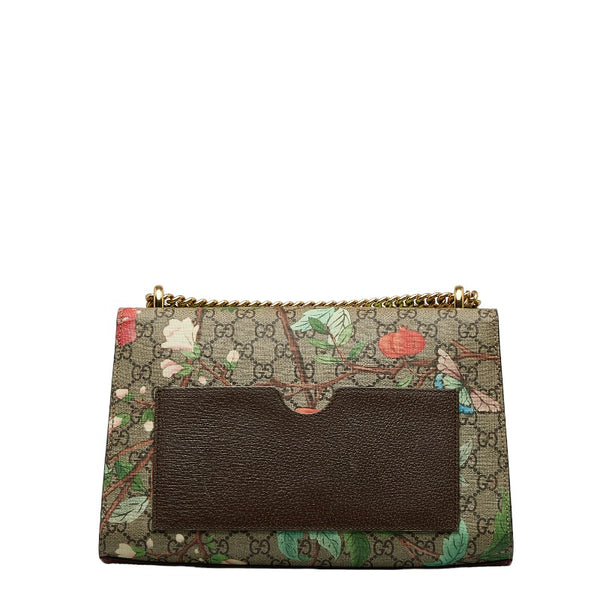 グッチ GGスプリーム フローラ チェーン ショルダーバッグ 409486 ベージュ マルチカラー PVC レザー レディース GUCCI 【中古】