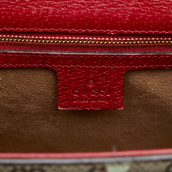 グッチ GGスプリーム フローラ チェーン ショルダーバッグ 409486 ベージュ マルチカラー PVC レザー レディース GUCCI 【中古】