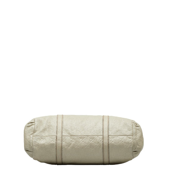 グッチ グッチシマ トートバッグ ハンドバッグ 211935 ホワイト レザー レディース GUCCI 【中古】