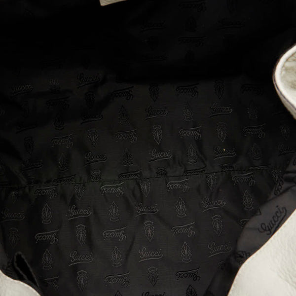 グッチ グッチシマ トートバッグ ハンドバッグ 211935 ホワイト レザー レディース GUCCI 【中古】