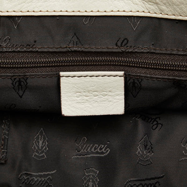 グッチ グッチシマ トートバッグ ハンドバッグ 211935 ホワイト レザー レディース GUCCI 【中古】