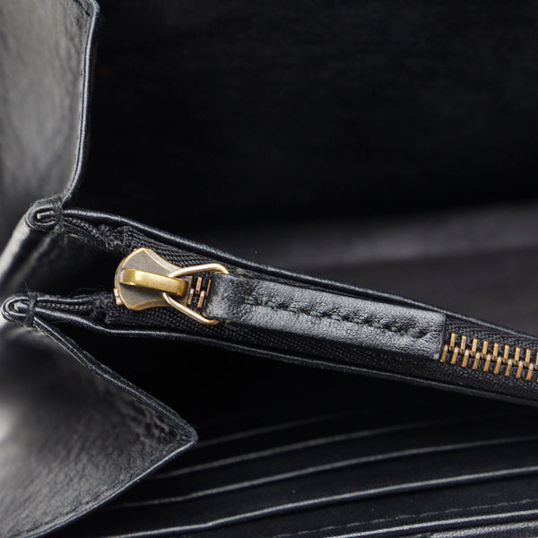 グッチ GGマーモント チェーン ウォレット ショルダーバッグ 474575 ブラック レザー レディース GUCCI 【中古】