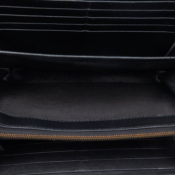 グッチ GGマーモント チェーン ウォレット ショルダーバッグ 474575 ブラック レザー レディース GUCCI 【中古】