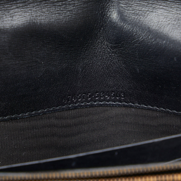 グッチ GGマーモント チェーン ウォレット ショルダーバッグ 474575 ブラック レザー レディース GUCCI 【中古】