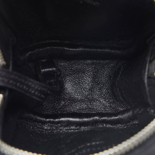 サンローラン モノグラム YSL ポーチ ブラック レザー レディース SAINT LAURENT 【中古】