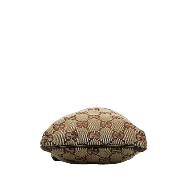 グッチ GGキャンバス シェリーライン 斜め掛け ミニ ショルダーバッグ 141863 ベージュ ブラウン キャンバス レザー レディース GUCCI 【中古】