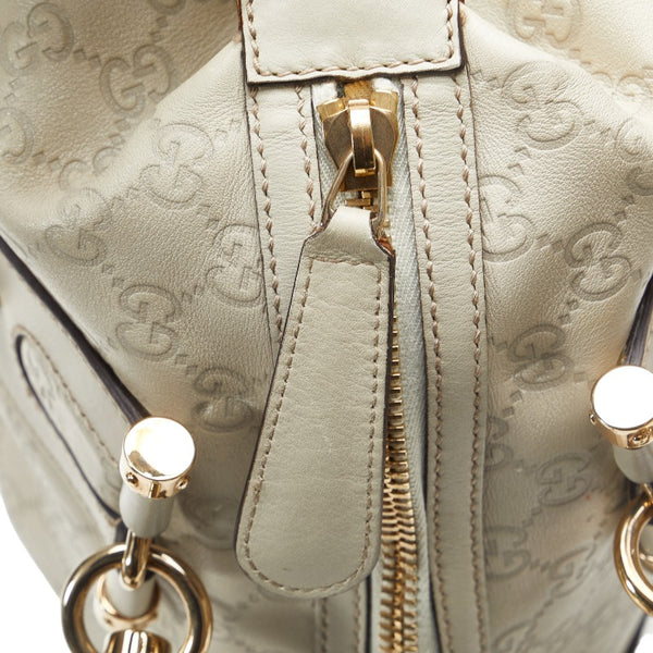 グッチ グッチシマ バンブー ハワイ2008 ハンドバッグ ショルダーバッグ 2way 189869 ホワイト レザー レディース GUCCI 【中古】