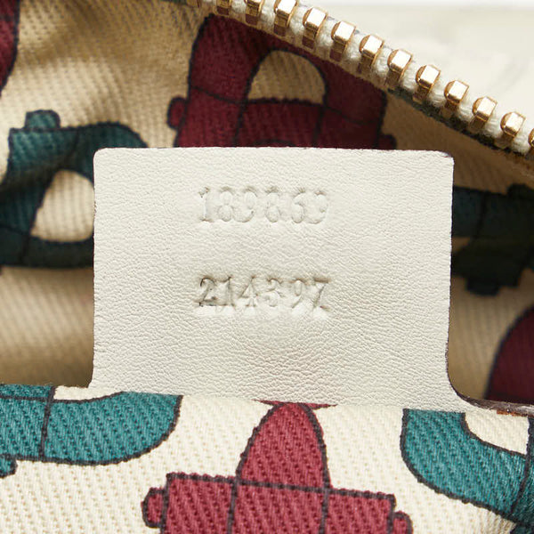 グッチ グッチシマ バンブー ハワイ2008 ハンドバッグ ショルダーバッグ 2way 189869 ホワイト レザー レディース GUCCI 【中古】