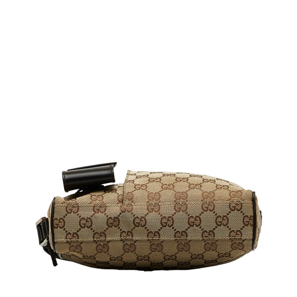 グッチ GGキャンバス セカンドバッグ 018 1616 ベージュ ブラウン キャンバス レザー レディース GUCCI 【中古】