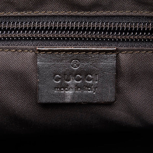 グッチ GGキャンバス セカンドバッグ 018 1616 ベージュ ブラウン キャンバス レザー レディース GUCCI 【中古】