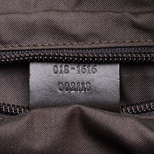 グッチ GGキャンバス セカンドバッグ 018 1616 ベージュ ブラウン キャンバス レザー レディース GUCCI 【中古】