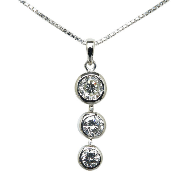 Pt900 プラチナ ダイヤ1.00ct ネックレス ペンダント レディース 【中古】