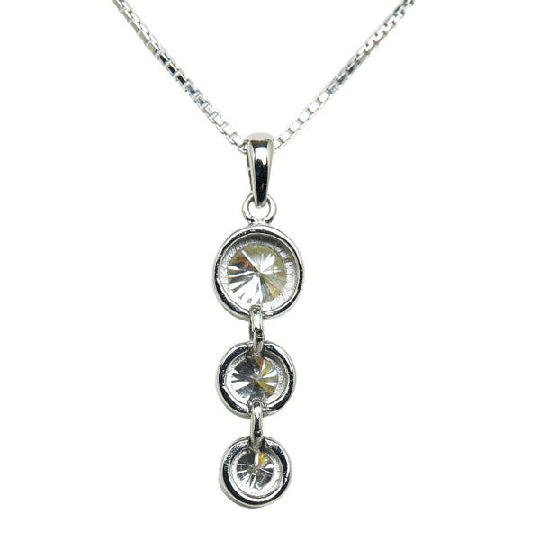 Pt900 プラチナ ダイヤ1.00ct ネックレス ペンダント レディース 【中古】