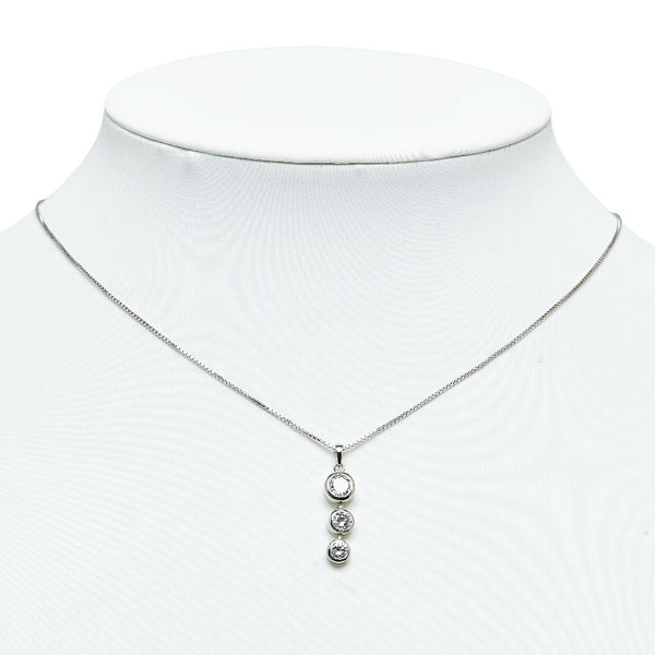 Pt900 プラチナ ダイヤ1.00ct ネックレス ペンダント レディース 【中古】