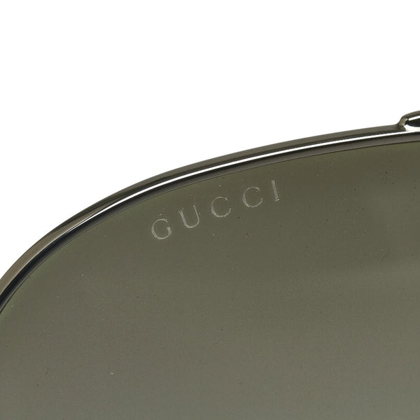 グッチ ティアドロップ メタルフレーム サングラス GG0440S シルバー プラスチック メンズ GUCCI 【中古】