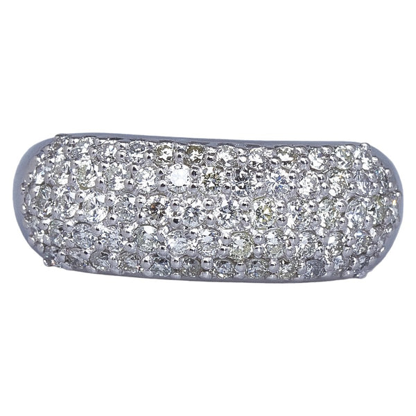 Pt900 プラチナ ダイヤ1.00ct パヴェ リング 指輪 レディース 13号 【中古】