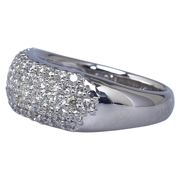Pt900 プラチナ ダイヤ1.00ct パヴェ リング 指輪 レディース 13号 【中古】