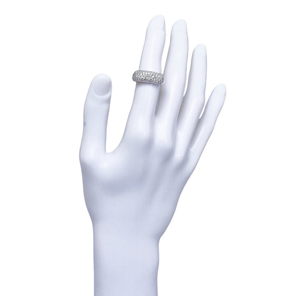 Pt900 プラチナ ダイヤ1.00ct パヴェ リング 指輪 レディース 13号 【中古】