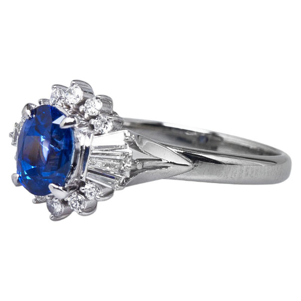 Pt900 プラチナ サファイア1.91ct ダイヤ0.55ct リング 指輪 レディース 16号 【中古】