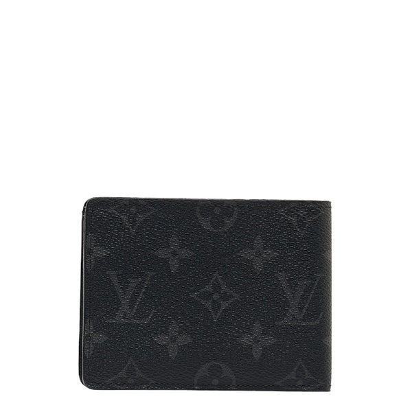 ルイ ヴィトン モノグラム エクリプス ポルトフォイユ スレンダー 二つ折り財布 M80906 グレー PVC メンズ LOUIS VUITTON 【中古】