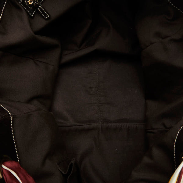 グッチ GGキャンバス トートバッグ 153033 ベージュ ブラウン キャンバス レザー レディース GUCCI 【中古】